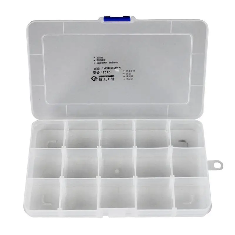 Penggong Прочное прозрачное коробка для хранения компонентов Пластик Дело Организатор