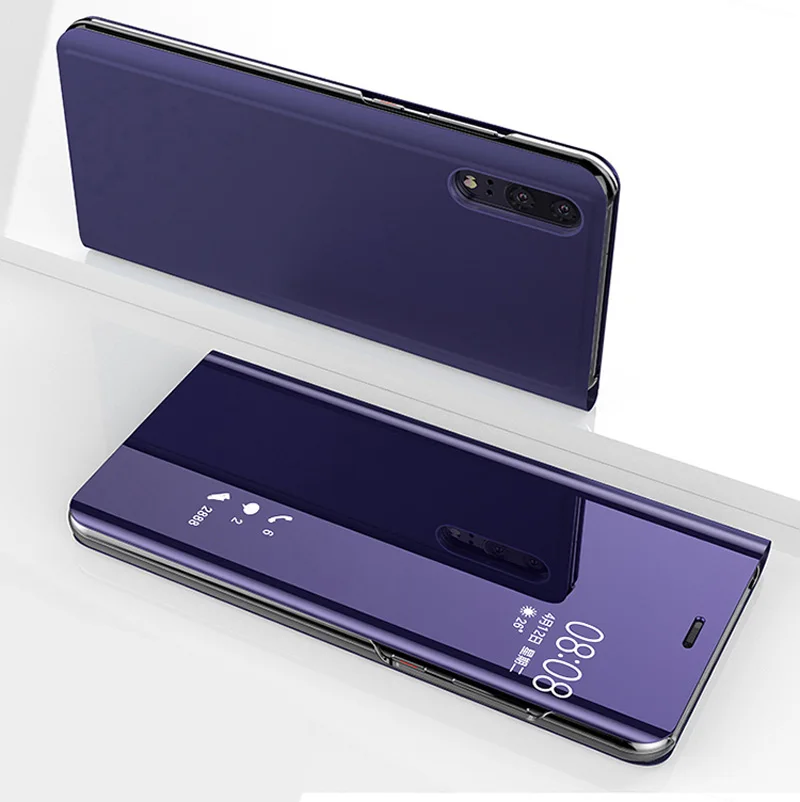 Зеркальный кожаный чехол с Откидывающейся Крышкой для смартфона huawei P30 P20 P10 P9 Plus Lite mate 20 10 9 8 Pro