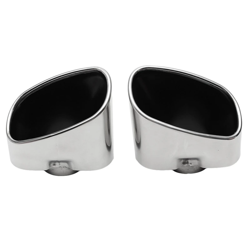 Pair Chrome Exhaust Dual Tail Pipe Muffler Tip Stainless Steel For Bmw X5 E70 2000 2001 2002 2003 2004 2005 2006 2007 To