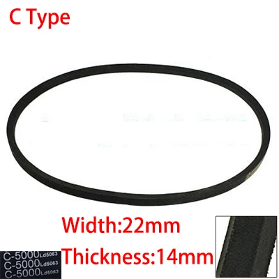 

C 5207 5283 5334 5500 22mm Width 14mm Thickness Rubber Groove Cogged Machinery Drive Transmission Band Wedge Vee V Timing Belt