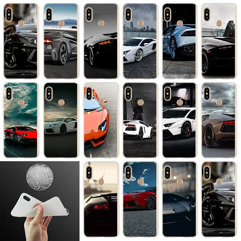 

Fashion Soft Cover Phone Case For Xiaomi Redmi Note 7 6 5 4x redmi 7 6pro 6a s2 5a 4a 4x 5plus 7A Lamborghini Wallpaper