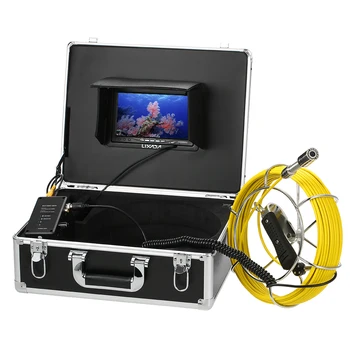 

Lixada 20/30M Fish Finder Drain Pipe Sewer Inspection Video Camera 7" LCD Monitor DVR Recorder 12 LEDs Night Vision Waterproof