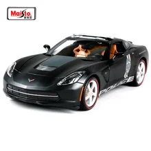 Maisto 1:18 Corvette Stingray полицейский спортивный автомобиль литая модель автомобиля игрушка Новинка в коробке 36212