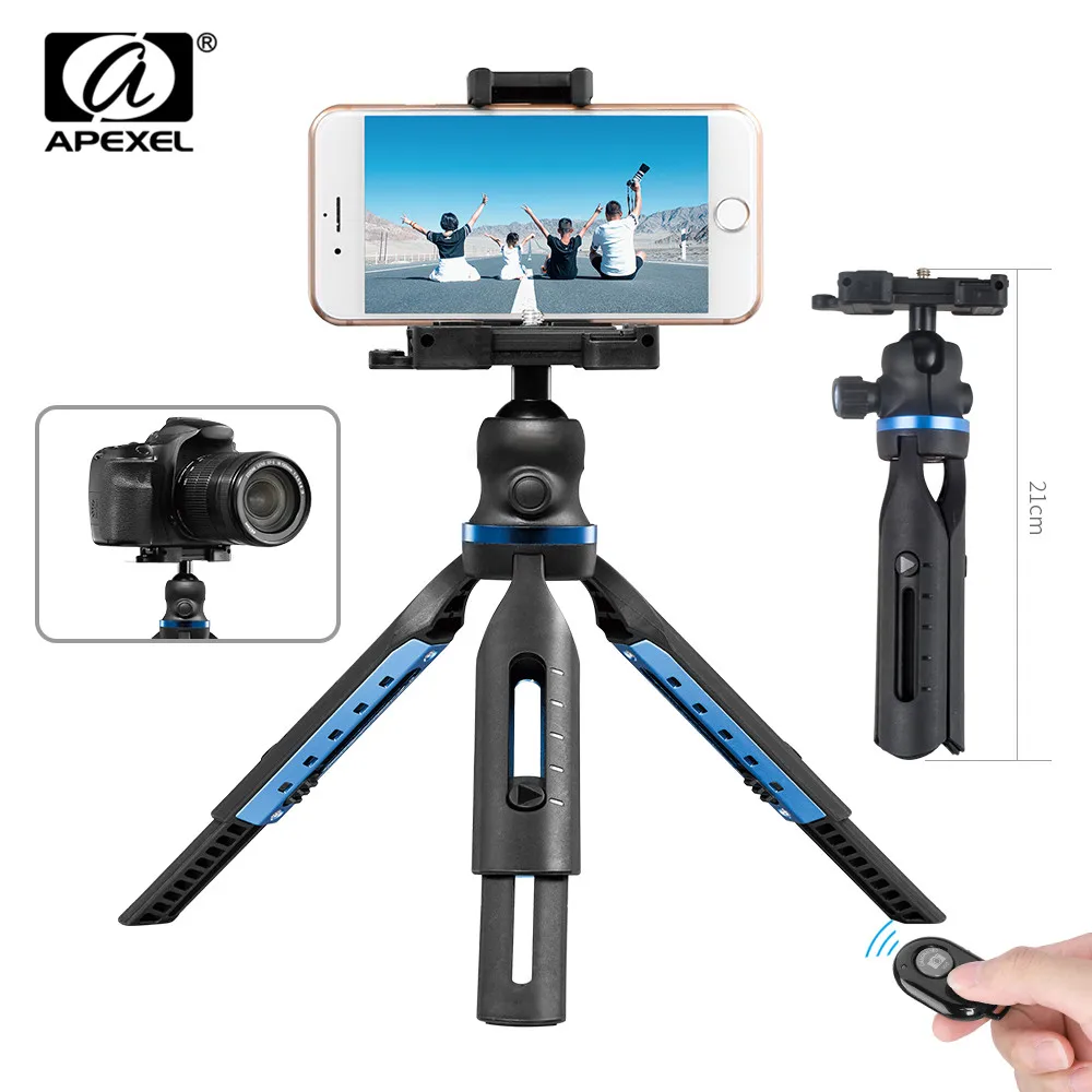 

APEXEL 2 in 1 Portable Stretch Handheld Mini Tripod Selfie Stick Camera Phone Tripod For Gopro xiaomi iPhone Smartphone