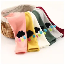 Новая одежда для детей Детские леггинсы Qiu dong высокие детские эластичные и штаны с вышивкой 1 шт. бесплатно