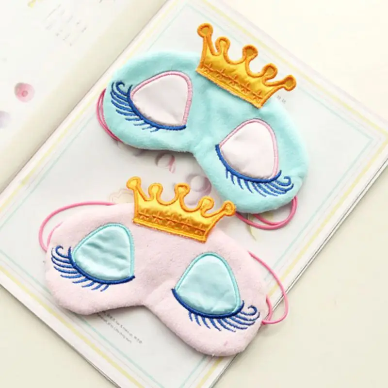 

lovely Sleeping eye mask Crown Long Eyelash Cartoon Pattern Eye Wear Breathable Sleeping Safety Goggles home Supplies