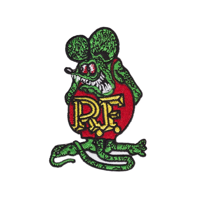 

OFFICIALLY LICENSED ED "BIG DADDY" ROTH RAT FINK CAFE RACER HOT ROD PATCH green