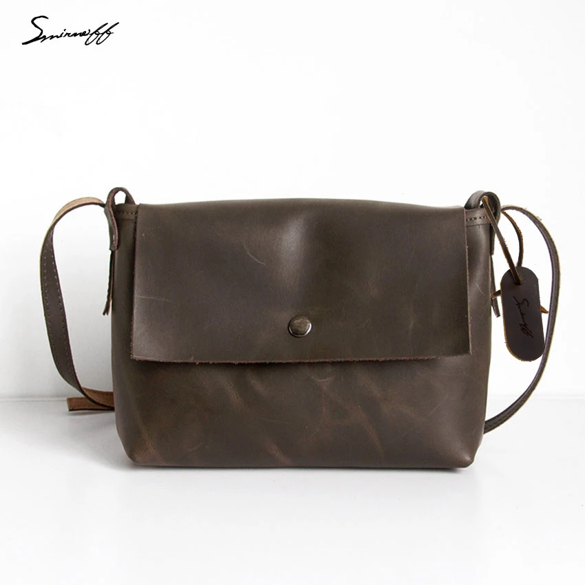 

SMIRNOFF 2017 New Split Leather Shoulder Messenger Bag Ladies ipad Package Small Square Women Messenger Bag