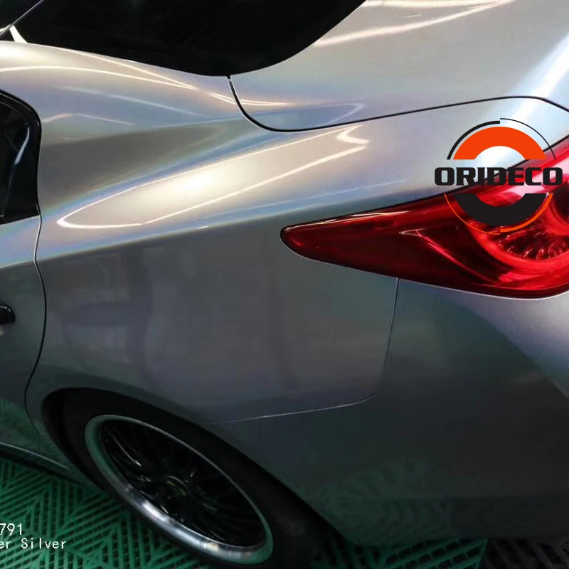 Laser silver vinyl wraps 7