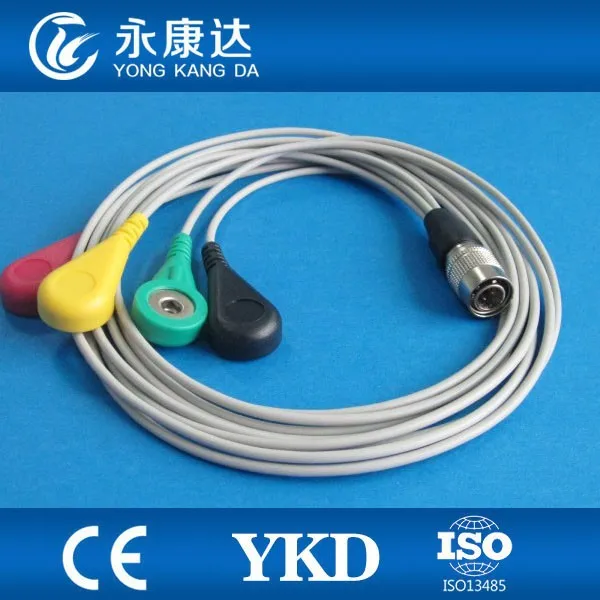 PI Din style ecg leadwire set,4-lead,sanp