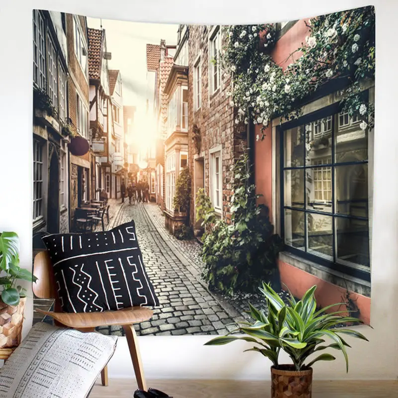 Аллея рот природные пейзажи дом tapestry3D декоративные настенные гобелены узор