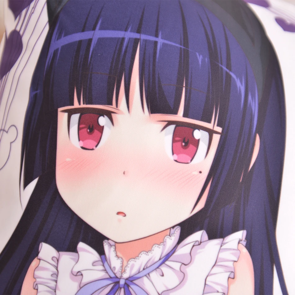 Японского аниме Oreimo Кирино Kuroneko Kawaii обнимает тело спину подушки для дома отаку 2WAY плюшевая ткань