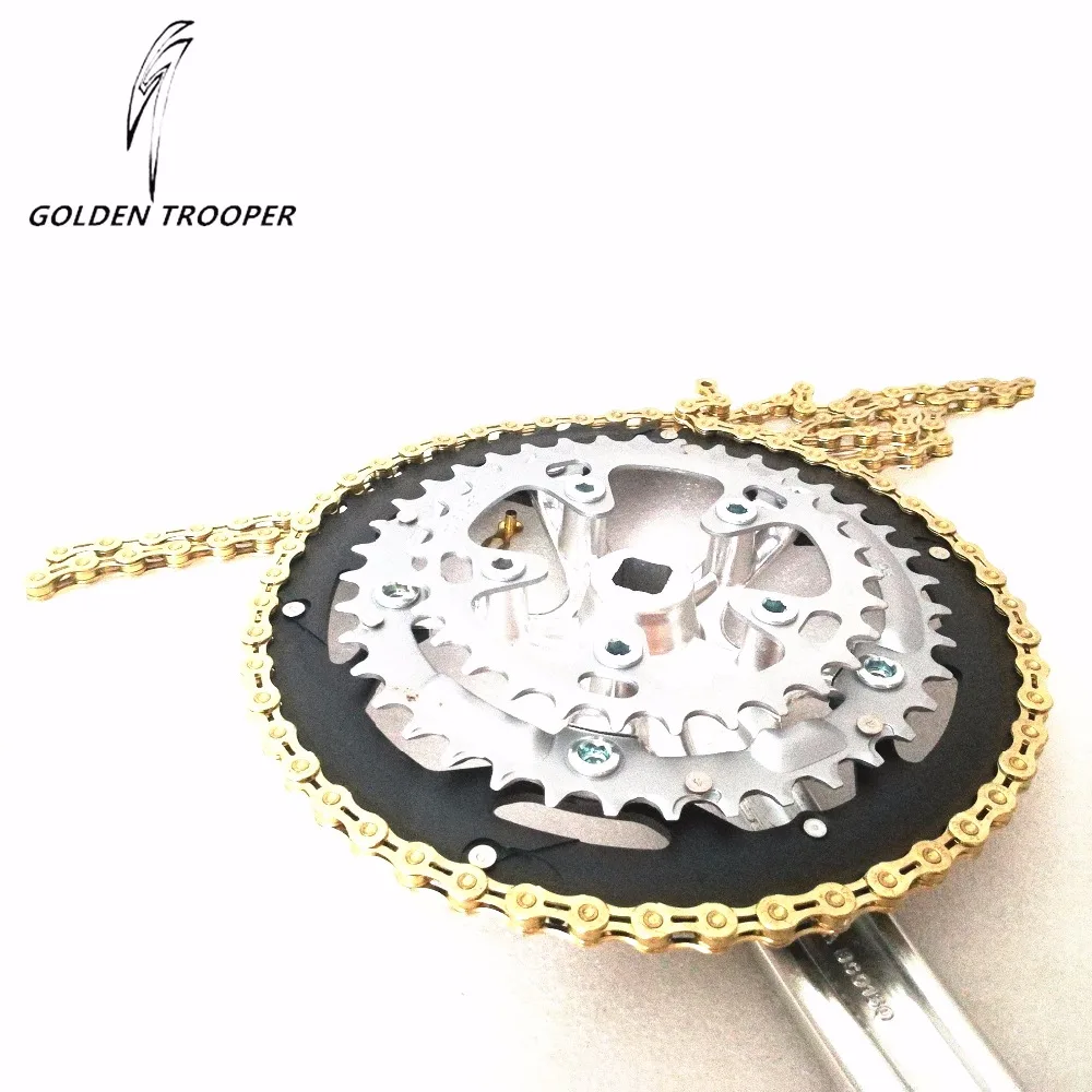 

Golden Trooper 9 10 11 Velocidade Bike Chain Gold Color 116 links MTB Mountain Road Bike 27 30 Speed Bicycle Chains Top Quality