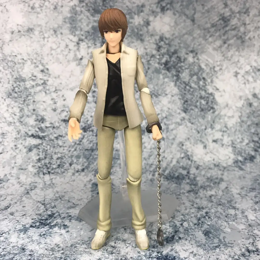 

16cm DEATH NOTE Anime Action Figure Killer Yagami Light Figma #008 Movable Ver Model Collectible Decoration Face Changeable Doll