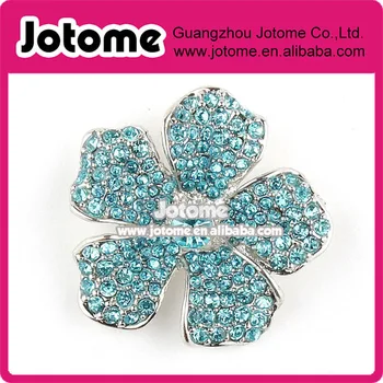 

New style silver tone flower rhinestone diamante crystal brooch