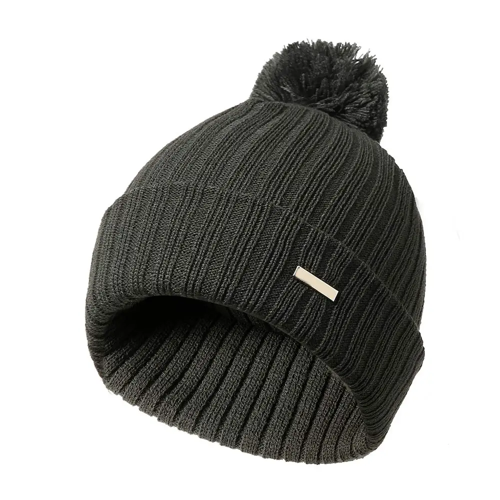 Горячая осень зима женская вязаная шапка с помпоновая шапочка Теплая Повседневная шапка для активного отдыха MSK66
