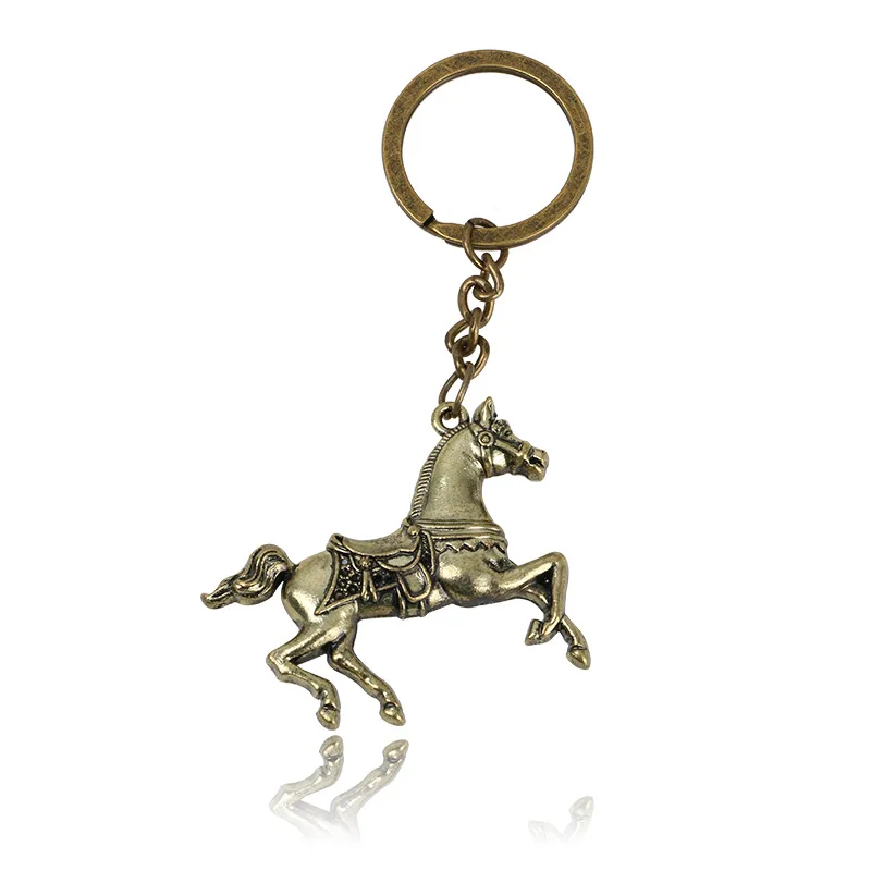 

H:HYDE Multicolor Alloy Horse Pendant Keychains For Men Women Personality Jewelry Crestive Gift High Quality Car Key Holder
