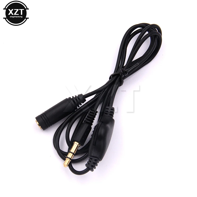 3.5mm Headphone Extension Cord Cable Earphone in Line Volume Control Cable Male to F 3.5mm Stereo Audio Adaptor