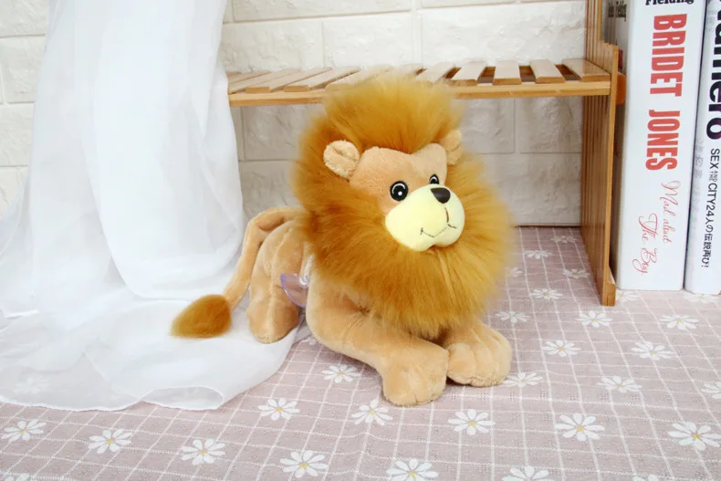 

LOVELY 1Pcs 20cm Cartoon Lion Plush Toy Forest Animal Lion King Stuffed Soft Doll Kawaii Baby Toy Children Kids Birthday Gift