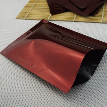 

100pcs/lot Burgundy red Plating heat sealable Aluminium Foil Plastic Bag, Top Open Aluminized Mylar Pouch Electronics Packaging