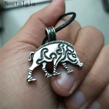 Cerdo colgante irlandés joyería Animal bruja Wicca amuleto joyas para los hombres y las mujeres la brujería envío gratis 2019(China)