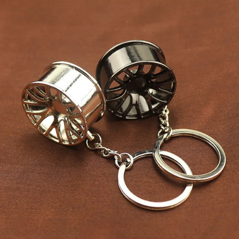 

Hot Wheel Hub Rim Model Men Keychain Car Key Chain Cool Keyring Gift JLD