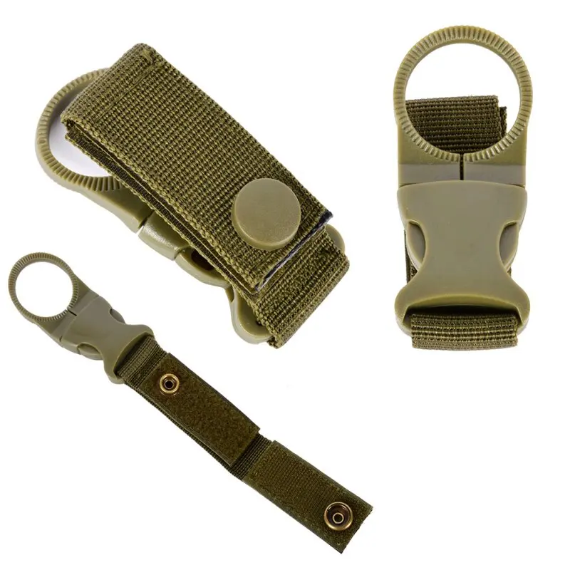 

Backpack Hook Webbing Camping Carabiner Water Bottle Buckle Hook Holder EDC GEAR Nylon Molle d1