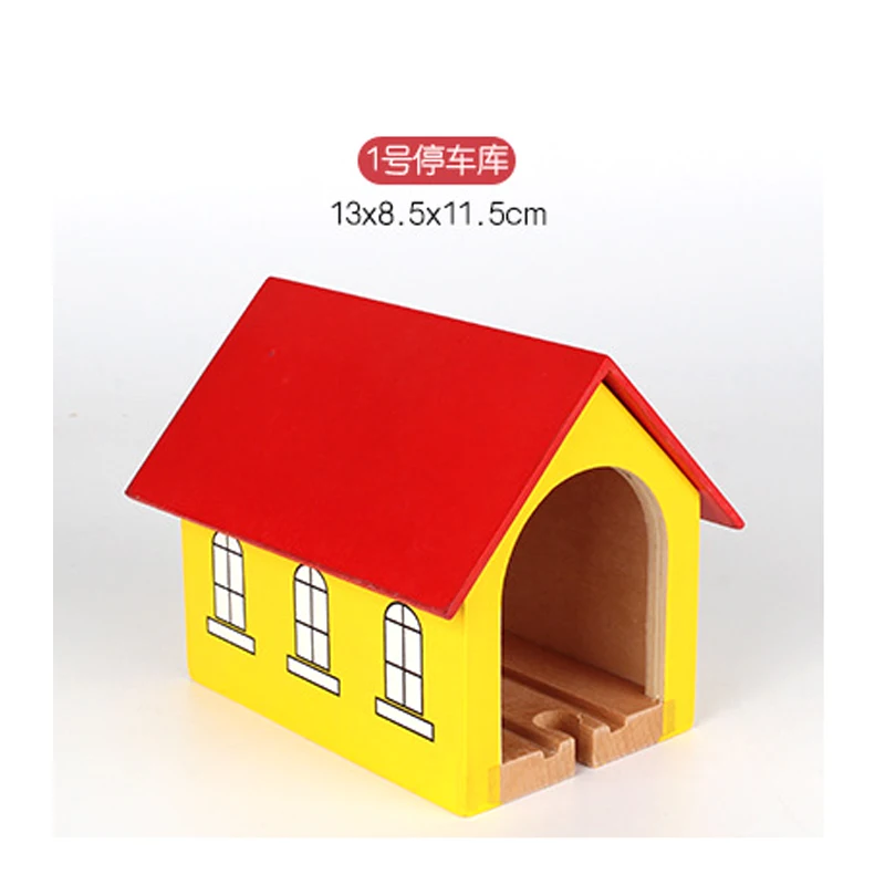 

P155 Free Shipping Small garage Wooden track scene accessories Suitable for wooden train track toys