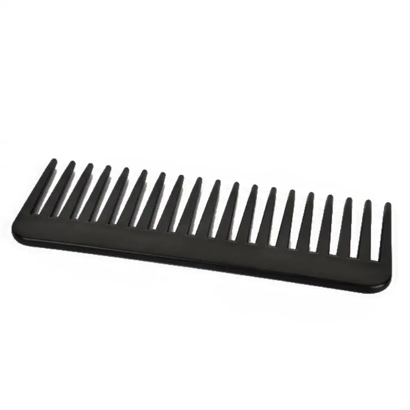19 Teeth Wide Tooth Comb Black ABS Plastic Heat-resistant Large Wide Tooth Comb For Hair Styling Tool