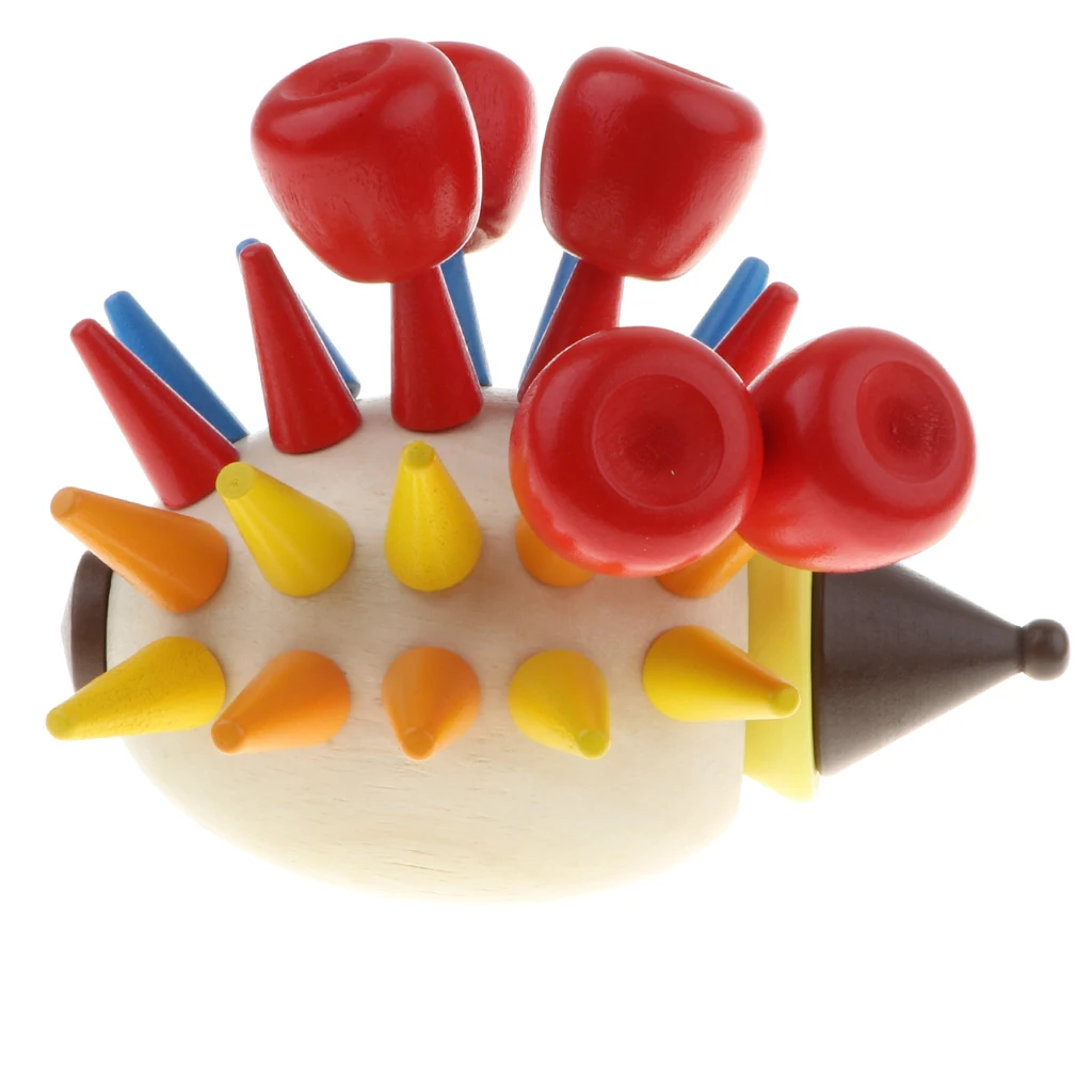Disassembly & Assembly Magnetic Hedgehog Toy Kids Baby Wooden Toy Early Education Teaching Puzzles Kits Play Activity