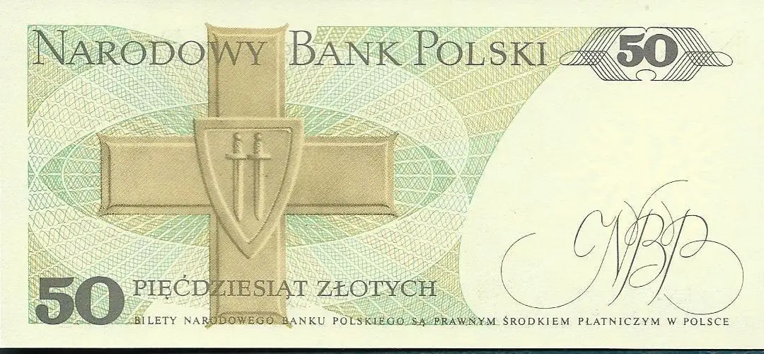 Польша 50 злотых 1988 p142c UNC 1 шт. польский банкнот Оригинал реального|Безвалютные
