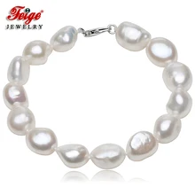 Fine Jewelry Women's Pearl Bracelets,10-11mm White Natural Freshwater Pearls,Baroque Style Pearl Jewelry Fine Jewelry Women's Pearl Bracelets,10-11mm White Natural Freshwater Pearls,Baroque Style Pearl Jewelry