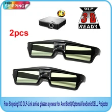 Бесплатная Доставка!! 2014new 2 шт. 144 Гц 3D ИК-Очки Для BenQ W1070 W700 W710ST DLP-Link Проектор