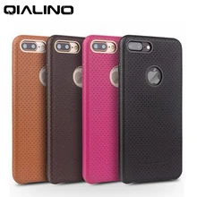 Qialino легкий тонкий Мода чехол для Apple iphone7 7 Plus 4.7/5.5 дюйма топ Слои корова Пояса из натуральной кожи сзади телефон Обложка сумка
