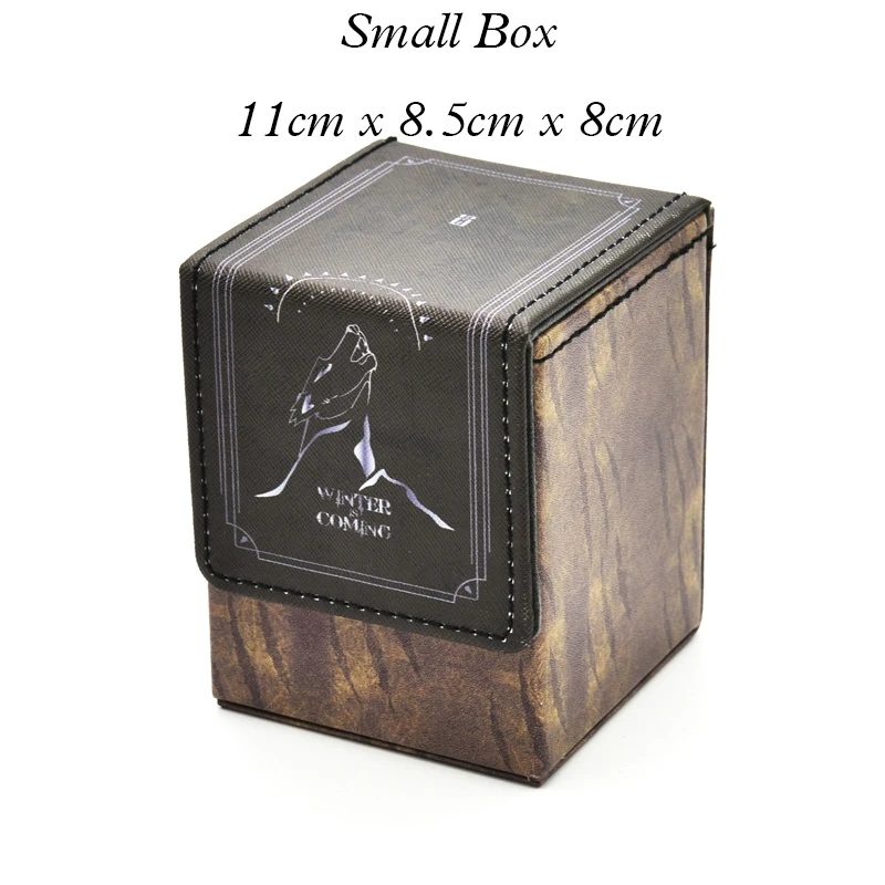 

TW Cards Deck Box Winter Is Coming Board Game Cards Game of Thrones Storage Box Wolf Stark Cards Deck Case for MGT/Pkm/Yu-Gi-Oh