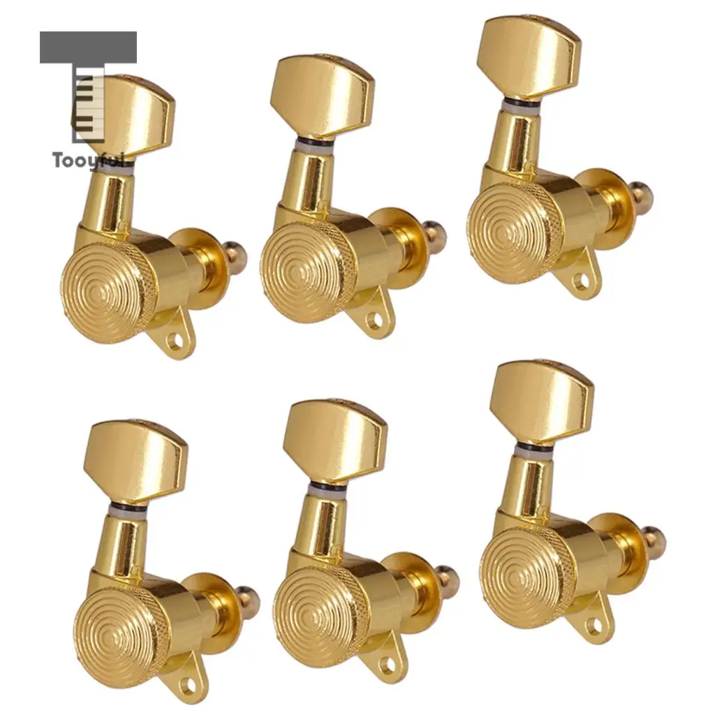 Tooyful 6pcs Golden Guitar String Tuning Pegs Locking Keys Tuners