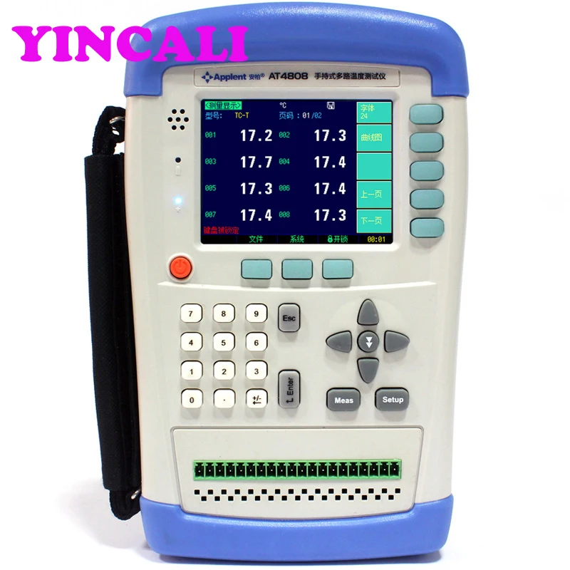 

Original Handheld Multi-channel Temperature Meter AT4808 Temperature Data Logger 8 Channels Thermocouple J/K/T/E/S/N/B