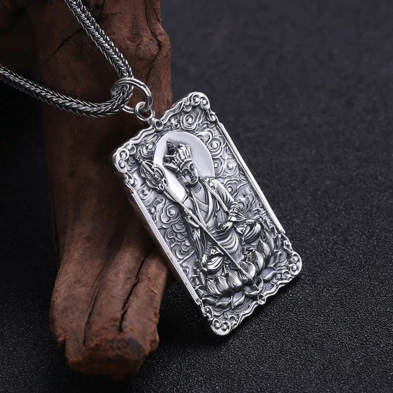 

Cluci Cage Pendants Choker Necklace Asg Wholesale 999 Foot Jewelry Men's Land, King Of Tibet, Pure Pendant Taiyin Retro Money