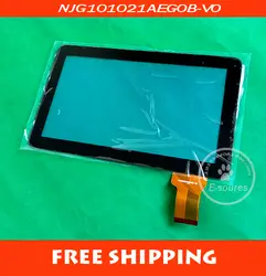 Белый/черный Новый 10,1 "Tablet NJG101021AEG0B-V0 NJG101021AEGOB-V0 сенсорный экран Сенсорная панель планшета Стекло Сенсор Бесплатная доставка