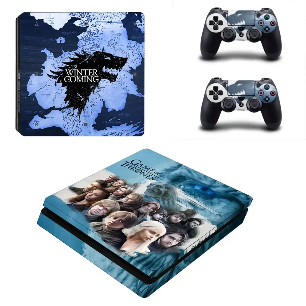 Зимняя наклейка для игры престолов PS4 Slim Skin Виниловая консоли Playstation 4 и