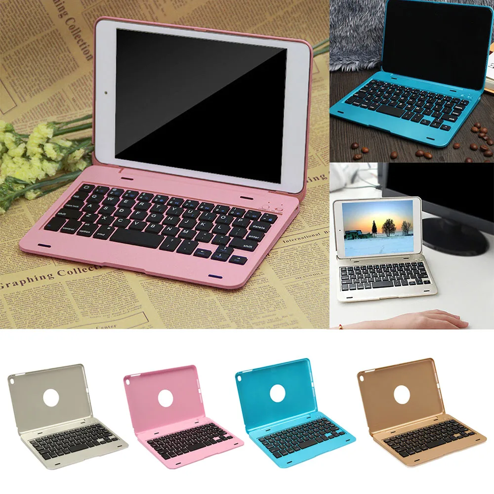 

Besegad Protector Flip Folding Case Cover Stand Holder with Wireless Bluetooth Keyboard for Apple iPad mini 4 Tablet 7.9 Inch