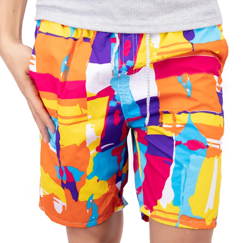 DODOING New Arrival Men Summmer Printing Beach Shorts Quick Dry Shorts Polyester Plus Size L-4XL 3 Colors  with One Pocket