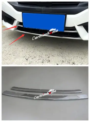 2 * передней нижней решетка гриль чехол накладка для Honda Civic 10th Gen 4dr Седан 2016