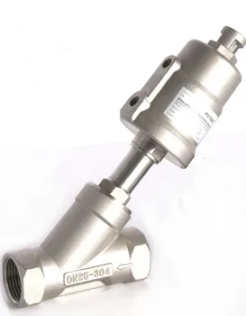 

1 Inch 2/2 Way single acting stainless steel pneumatic angle seat valve 50mm/63mm S.S/Plastic actuator