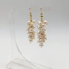 CSxjd натуральный жемчуг длинный участок темперамент серьги женские модные Гламурные серьги ювелирные изделия