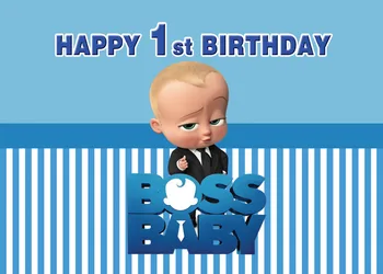 

SJOLOON Baby Birthday Photography Backdrop Little Men Boss Baby Show Party Decoration Photo Backdrop for Studio Backdrop Props