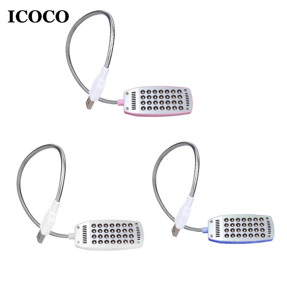 Icoco Usb Ledランプミニライト柔軟なコンピュータテーブルランペラップトップパソコンデスク読書ナイトライトピンクライトブライトドロップシッピング Night Lights Aliexpress