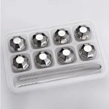 8 шт. кубики льда для виски/бар товары KTV Magic виски/вино/охладитель для пива камни кулеры для льда держатель в штучной упаковке набор Нержавеющая сталь