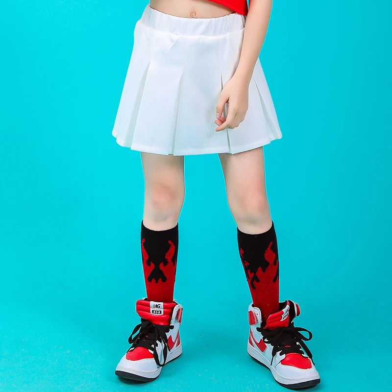 Summer baby girls clothing set Cotton cheerleader costume kids hip hop dance costumes kids toddler girl clothes 130 140 150 160 (5)