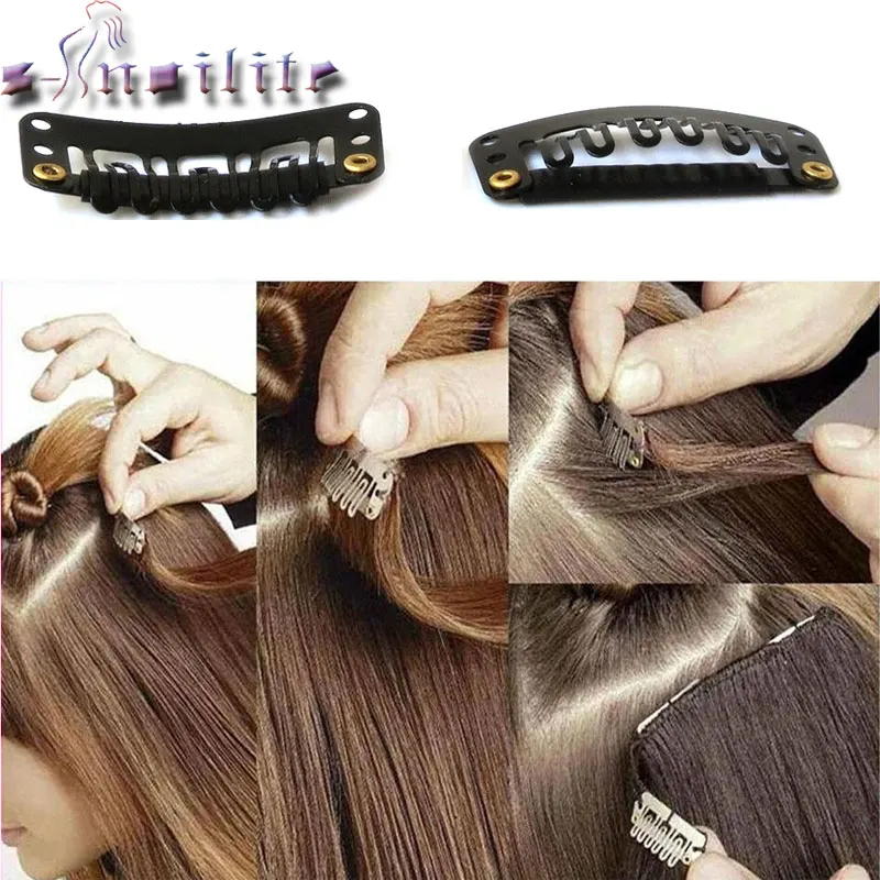 s-noilite 3pc/Set 190G Long Synthetic Hair Clip In Hair Extension Heat Resistant Hairpiece Natural Straight Wavy Curly Fake Hair